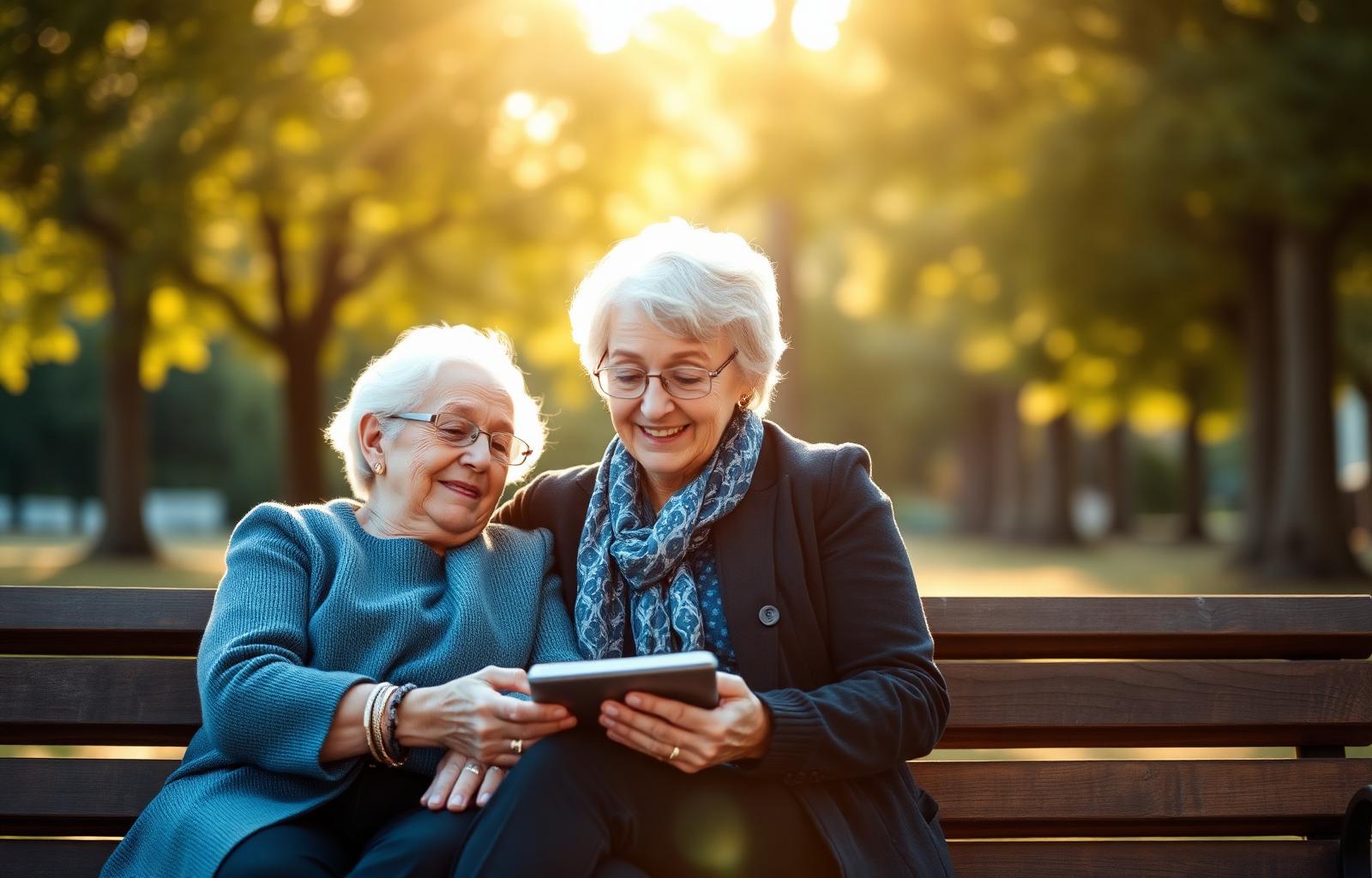 Dos personas compartiendo un momento en una plaza